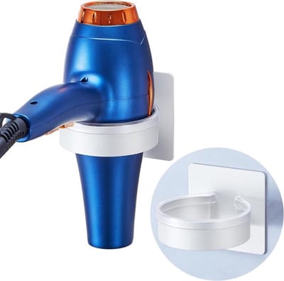 SnelShoppen - Hair Dryer Holder No Drilling - Metalen Wandhouder Haardroger - Zelfklevende Haardrogerhouder voor Badkamer, Kapperszaak, Hotel - Roestv