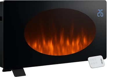 Lexorion Kachel - Kachel - Elektrische Kachel - Glazen Convector Verwarming - Verwarmer - Wandverwarming - Smart App - Wandkachel Electrisch - 2000W - Vlam Hologram - WiFi & Afstandsbediening - Timer
