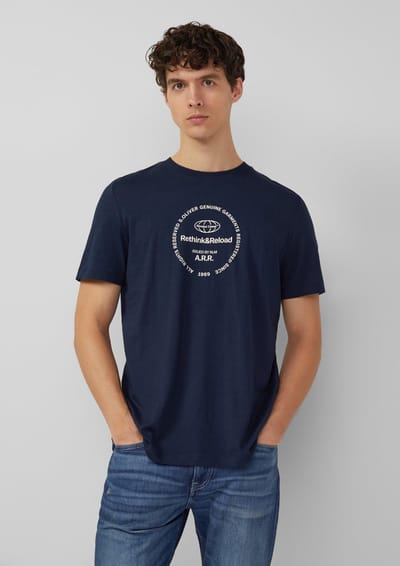 s.Oliver - male - Jersey T-shirt met print op voorzijde