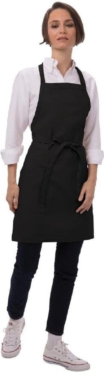 Chef Works Schort met Twee Zakken Zwart - B780 - Horeca & Professioneel