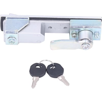 Loquet de poignée de porte de camping-car avec serrure de sécurité et 2 clés Alliage de zinc chromé pour camping-car yacht white