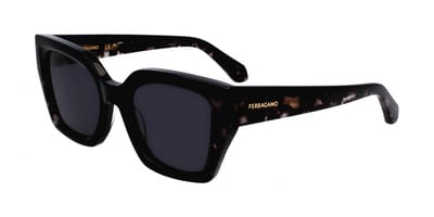 Ferragamo SF2035S Black/black tortoise 52/19/145 WOMAN Zonnebrillen