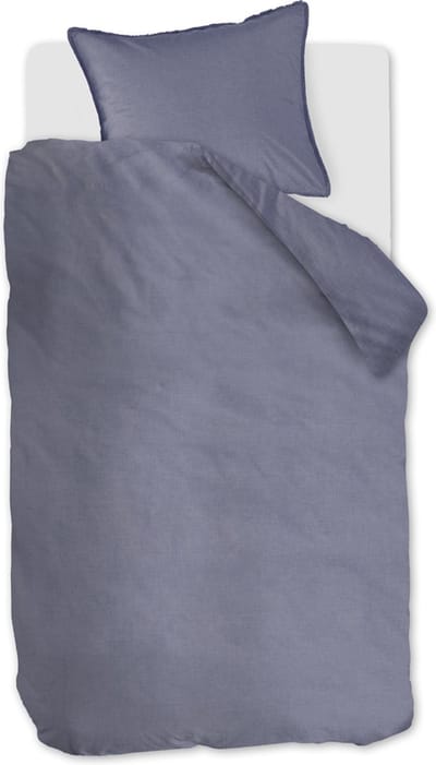At Home by BeddingHouse One Colour dekbedovertrek - Eenpersoons - 140x200/220 - Blauw