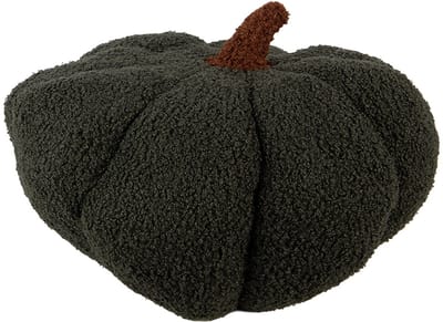 Clayre & Eef Decoratie Pompoen Ø 35x22 cm Groen Polyester Herfst decoratie
