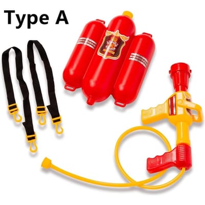 Brandweerman Rugzak Waterpistolen Met Brandweerhoed Kinderen Zomer Buiten Water Speelgoed voor Zwembad Strandfeest Gunsten Brandweerman Waterspuit red