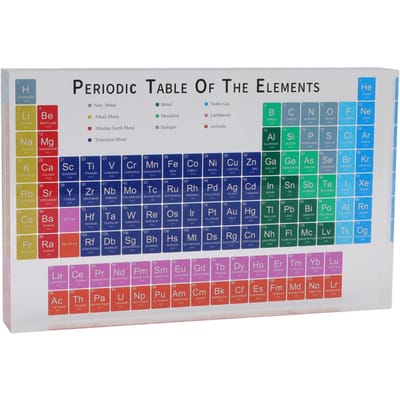 Educatieve Periodiek Systeem Decoratie Veilig Geurloos Modern Acryl Periodiek Systeem Elementen voor Thuis School L 120x60x0.3cm / 47.2x23.6x0.1in