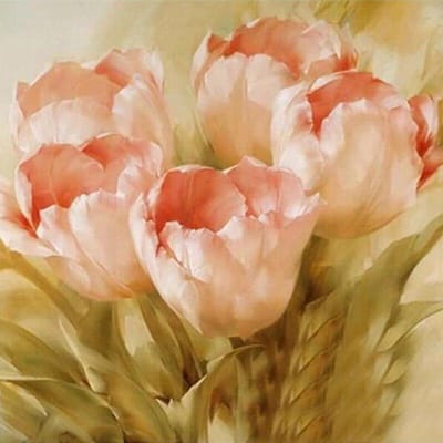 Diamant schilderij vlinders bloemen roze kruissteek handwerk diamant strass 30x30CM beige