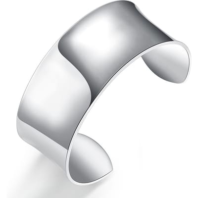 Hoge Kwaliteit   Sieraden Armband Eenvoudige Ronde Grote Open Armband Vrouwen Mannen Trendy Sieraden white