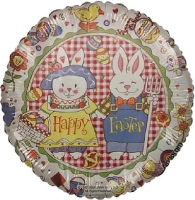 folieballon - happy easter - 42 cm - leeg