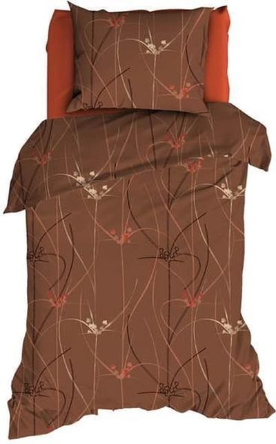 Satin d'Or Elsa - Dekbedovertrek - Eenpersoons - 140x200/220 cm - Bruin