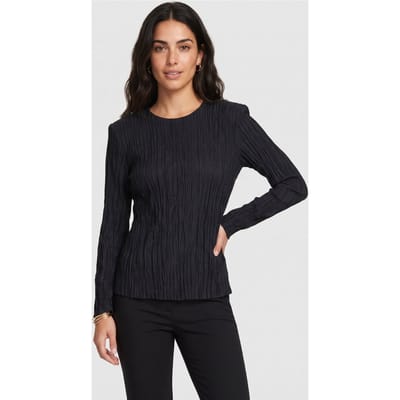 & Other Stories St Vanda Crincle Top Black Maat: XS | Longsleeves Outlet | Dames | Zwart