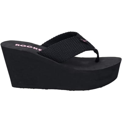 Rocket Dog Dames/dames duikers Webbing Slip On Wedge Sandalen (Zwart)