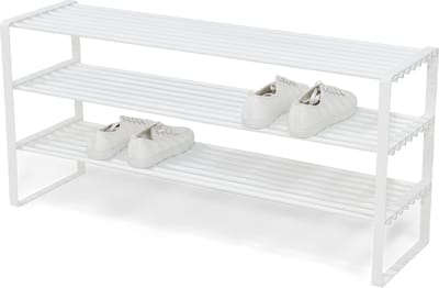 Spinder Design schoenenrek Rex SR 2 - Wit - 100 cm - Staal