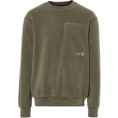 LIVERGY Heren fleece sweater (Kaki, S (44-46))