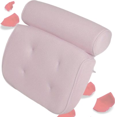 Nivard Badkussens Voor In Bad - Badkussen - Hoofdsteun Bad - Nekkussen Bad - Antislip - Spa Kussen - Jacuzzi Accessoires - Roze