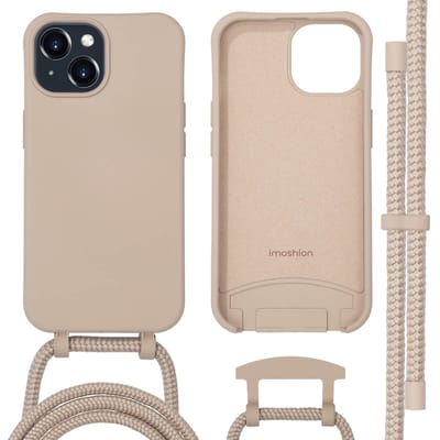 imoshion Hoesje - Geschikt voor iPhone 15 - Color Backcover met afneembaar koord geschikt voor MagSafe - Nude
