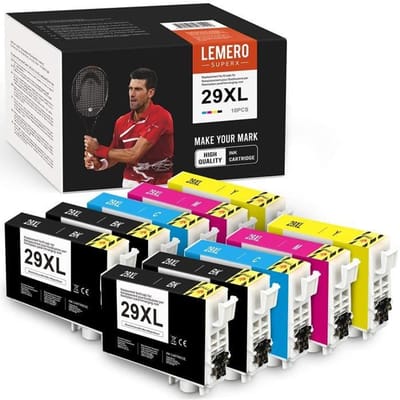 10 LEMERO SUPERX Cartouches d'encre Compatible pour Epson 29 29XL pour Epson Expression Home XP-235 XP-245 XP-247 XP-255 XP-257 XP-3