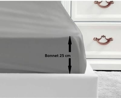 LOVELY HOME Hoeslaken 100% katoen 160x200x25 cm lichtgrijs