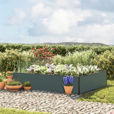 195 x 150 x 39 cm Moestuinbak Halfsize, Antraciet