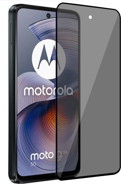 Geschikt voor Motorola Moto G55 5G - Privacy Screenprotector - Beschermglas - Privé GuardCover