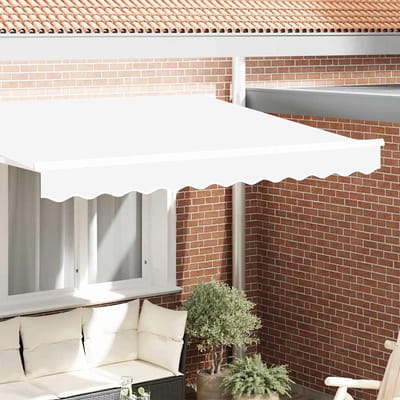 vidaXL - Vervangvolant - voor - zonnescherm - voor - 2,5 - m - Wit - Polyester