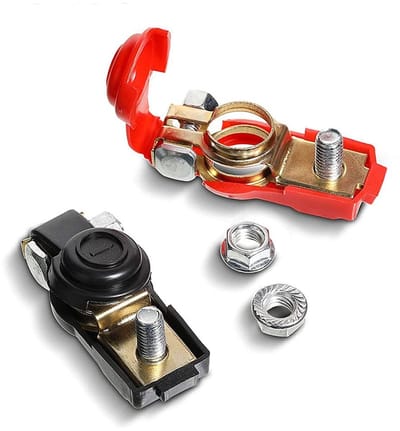 Allecto - Auto-accuklemklemconnector - Betrouwbare verbinding - Universeel formaat - Accuklemmen Poolschroefklemverbinding - Hoogwaardige materiale...