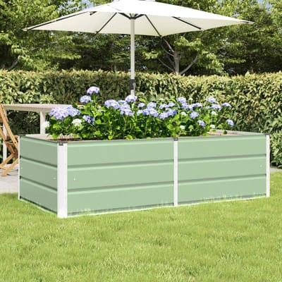vidaXL - Plantenbak - Groen - 160 - x - 80 - x - 45 - cm - Staal