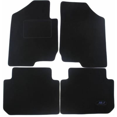 Tapis De Sol Noir Velours - J&J AUTOMOTIVE - Kia Carens 2007-2012 - Sur Mesure - Antidérapant - Imperméable noir