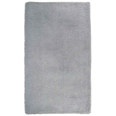 vidaXL - Hoogpolig - vloerkleed - NAVARRA - 60x100 - cm - polyester - lichtgrijs