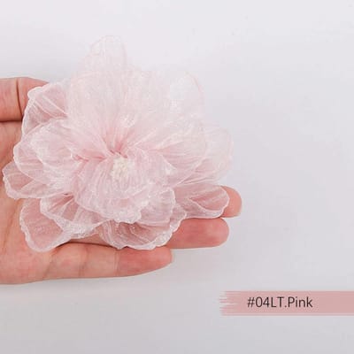 9cm Bloem Handgemaakte Chiffon Stof Patch Appliqué voor Kleding, Hoeden, Tassen, Haarspelden, DIY Decoratieve Accessoires