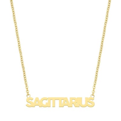 CO88 Collection Zodiac 8CN-26183 Stalen collier - Hanger sagittarius - 38 + 7 cm - Goudkleurig