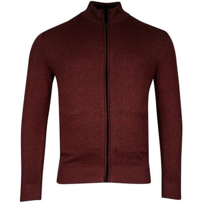 Baileys Vest Cardigan Zip Allover 2-Tone Deep Red / male