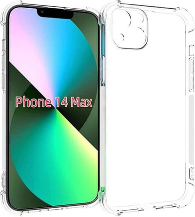 MobyDefend Hoesje - Geschikt voor iPhone 14 Plus - Transparante Shockproof TPU Backcover - Verstevigde Hoeken - Volledig Doorzichtig