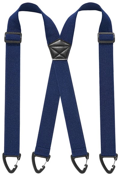 Verstelbare Y-vormige bretels met draaiklippen - 120 cm lange zwarte unisex bretels voor werk, feest en reizen-Karabijnhaakriemen - Marineblauw
