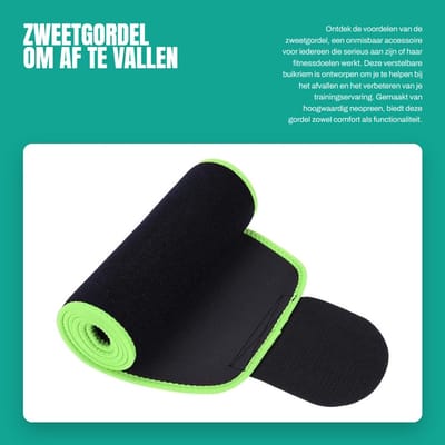 Dailygoods- Zweetgordel Verstelbaar - Buikband Afvallen - Buikriem - Trainer - Neopreen - Comfortabel en Duurzaam