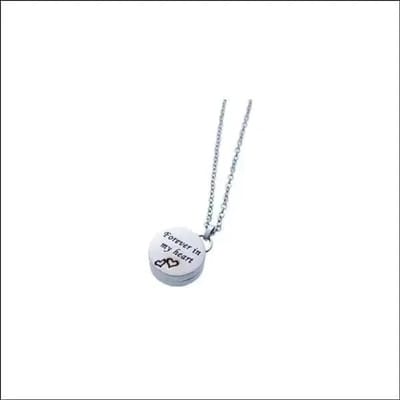 Aramat Jewels | Gedenkhangers | Ashanger Hart Forever in My Heart RVS – 2x1,5cm Inclusief Ketting 50cm | | | |20mm | Staal | Volwassenen | Verkleurd niet