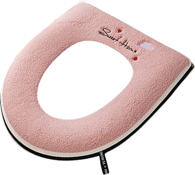 Bovista Wc Bril Hoes - Toiletbril Cover - Toiletbril - Wc Deksel - Wasbaar - Verwarmde Wc Bril - (Niet Elektrisch) - Zacht - Roze