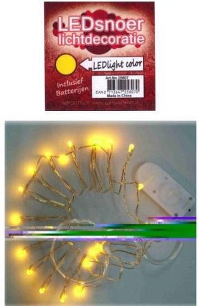 Ledverlichting snoer geel