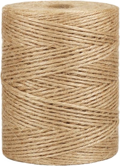 Jute touw - Natuurlijk jute touw, 200 m lang, 2 mm dik - Bruin henneptouw voor tuin, knutselen, cadeauverpakkingen en verpakkingen