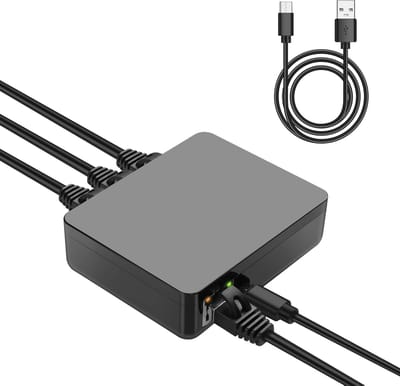 Ethernet Splitter - Netwerk Switch - Netwerk Uitbreiden - 1 tot 3 Poorten - 1000Mbps Gigabit - Zwart