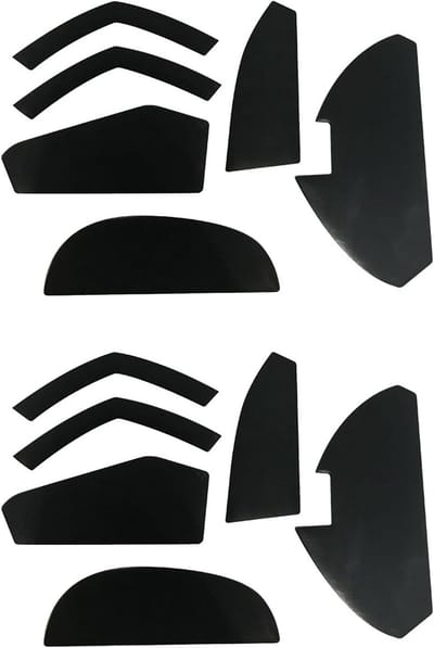 Muisschaatsen - Muis Voeten Pad - Soepelere Muisbewegingen - Vermindert Wrijving - 5x5cm - Zwart