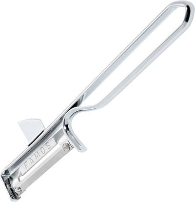 Westmark universele groenteschiller/slingerschiller met snijder, Famos, het origineel, roestvrijstalen mes, zilver, 10612270