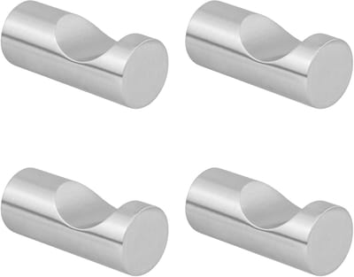 Dailygoods- Handdoekhaken 4 Stuks - Muurhaken Roestvrij Staal 304 - Zelfklevend - Compact - Voor Badkamer/Keuken - Inclusief Bevestigingsmateriaal