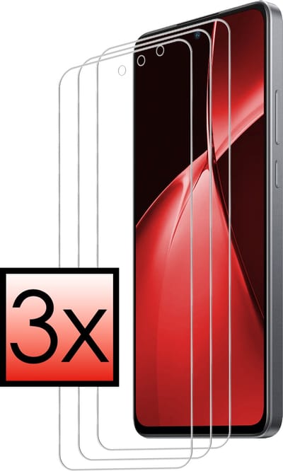 Screenprotector - 3 Stuks - Geschikt voor OnePlus Nord CE 4 Lite - Extra Sterk - Beschermglas - Gehard Glas - Tempered Glass - Screen Protector - Bescherm Cover