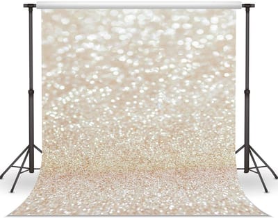 Allecto - Gouden Vlekken Fotografieachtergrond - Professionele Fotostudio Achtergrond - 8x8FT - Bokeh Effect - Geschikt voor Baby's en Kinderen - P...