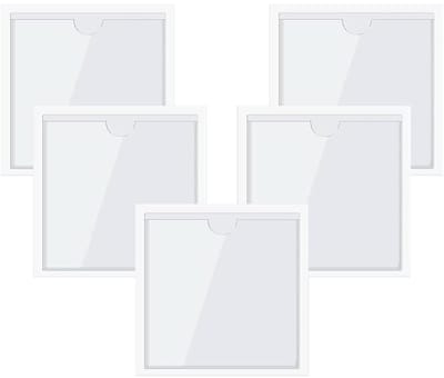 Dailygoods- Autobelastingschijfhouder 5 Stuks - Zelfklevende Vergunninghouders - PVC Badge Beschermer - Waterdicht - 10,5 x 10,5 cm - Geschikt voor Auto/Caravan - Vergunninghouder