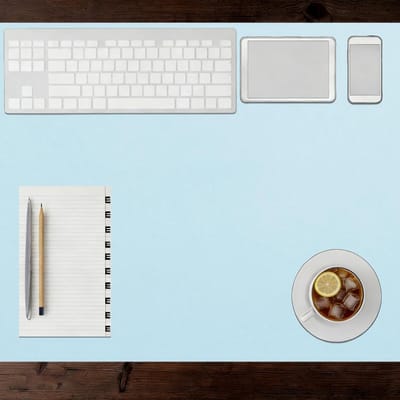 Bureauonderlegger - Bureau mat - Werk en studie - Antislip en waterdicht - 114 x 100 cm - Blauw