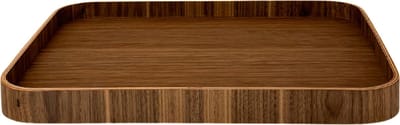 XLBoom Serve Tray 35 x 28cm Walnut - Design dienblad van multiplex met anti-slip - Verkrijgbaar in Black | Walnut | Willow - Tijdloos serveerblad voor tafel, keuken en interieur