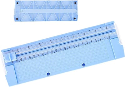Papiersnijder - Snijmachine - Handwerk Projecten - Roestvrijstalen snijder - 27 cm - Blauw