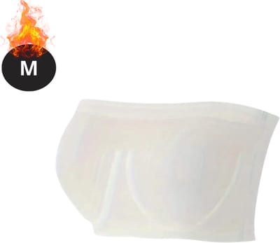 Bovista BH Zonder Beugel - Zonder Bandjes - Push-up Bh's - Comfort Beha - Comfortabel - Sterk - Yoga - Dames - Wit - Maat M